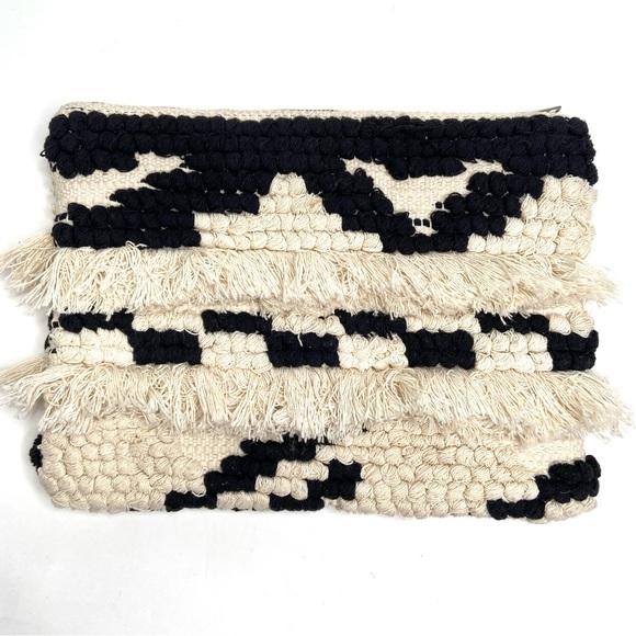 LOFT Handbags - Macramé Style Knit Zip Top Clutch Bag